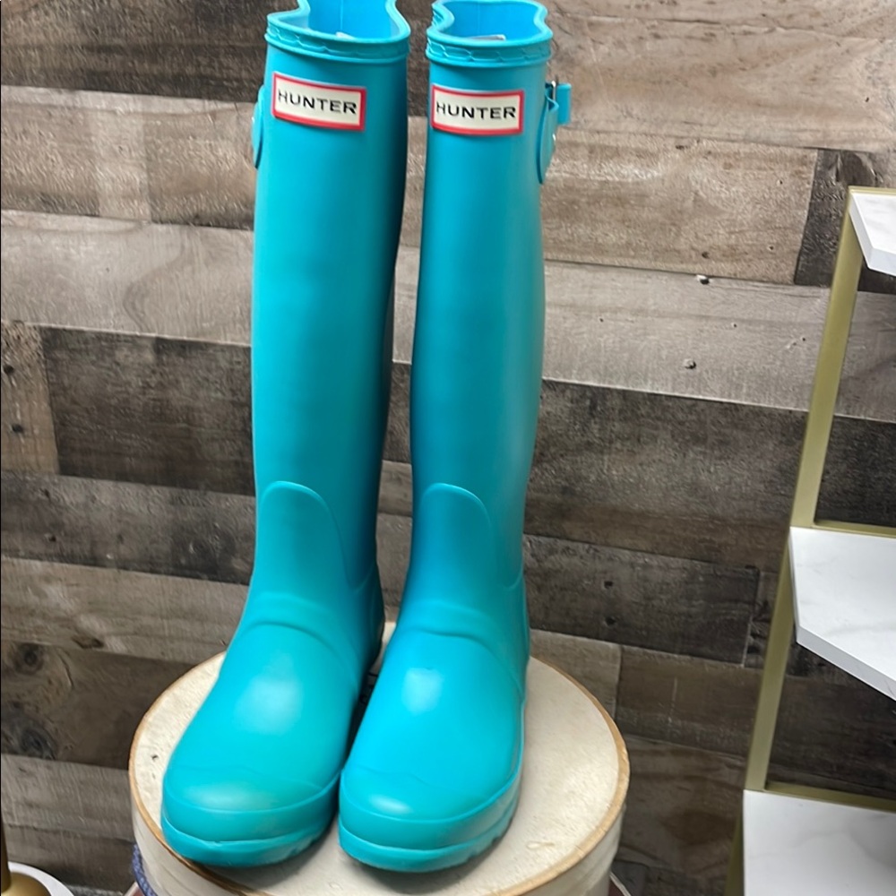 Hunter Turquoise Rain Boots